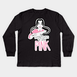 On Wednesdays We Wear Pink Kids Long Sleeve T-Shirt